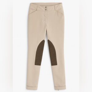 Belle & Bow Equestrian Pants Riding Jodhpurs Horse Show Gear Beige Youth Size 12